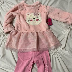 24 month Girl’s Real Love Cat 2-piece fleece outfit